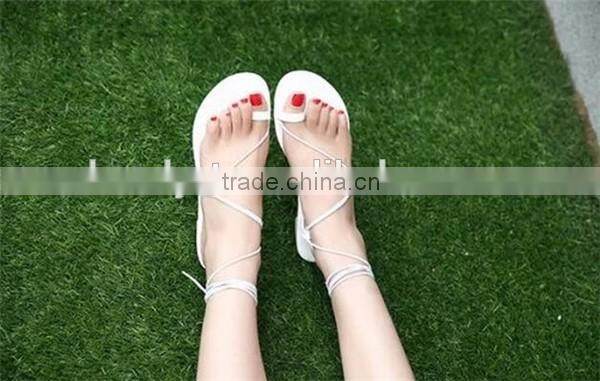ladies roman style flat beach toe post sandals with ankle straps