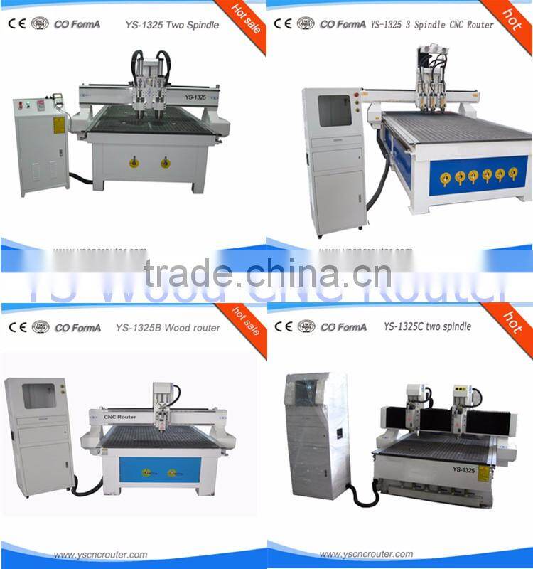 high quality wood cnc router more popular wood cnc router price 1300mm*2500mm two spindle cnc