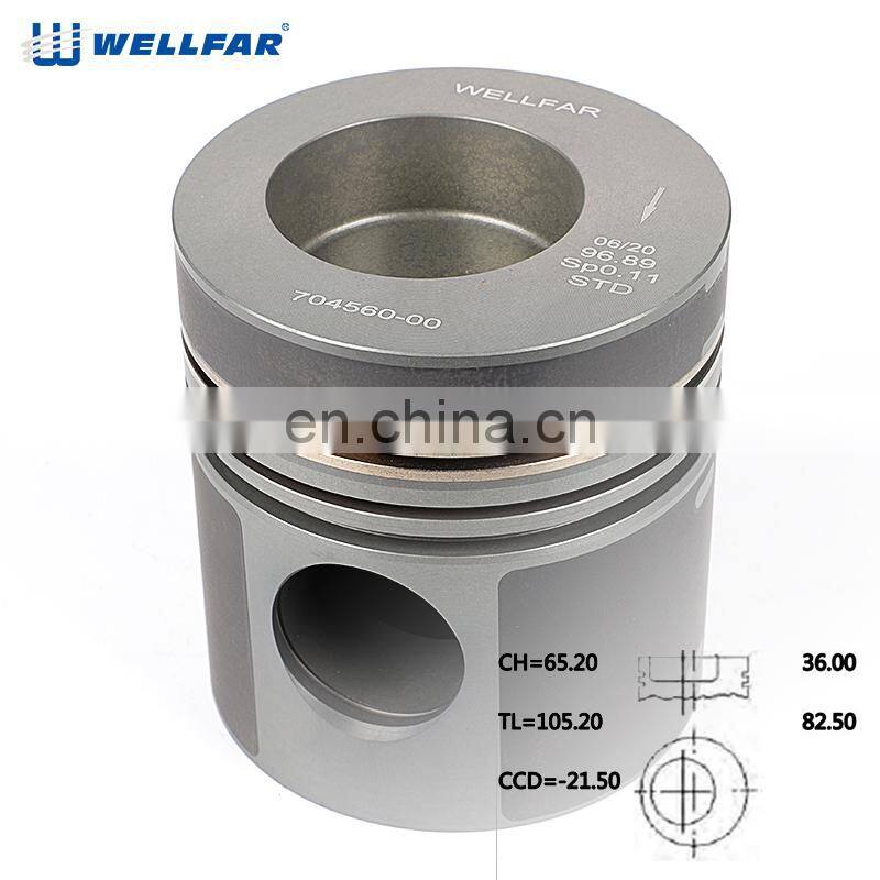 Stock 97mm OM352A Truck Piston for Mercedes 0045400