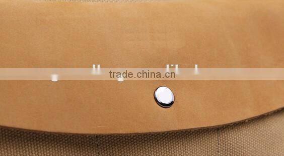 Multifuction High-capacity Genuine Leather and canvas Travel Data Cable Line Cellphone Camera Storage Bags Organizer Bag