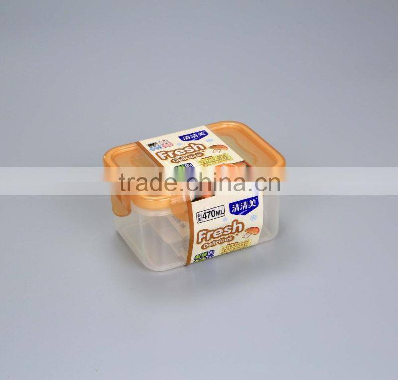 Hot Selling airtight Square Plastic Microwave Lunch Box with cutlery