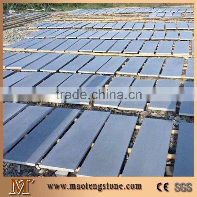 Honed Andesite Basalt Stone Tiles, China Black Basalt