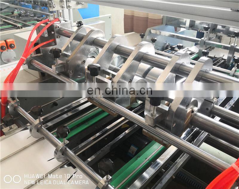 HBM1000 Automatic Water-based adhesive glue sealing Burger Paper box making machine, Dinner kraft box erecting machine