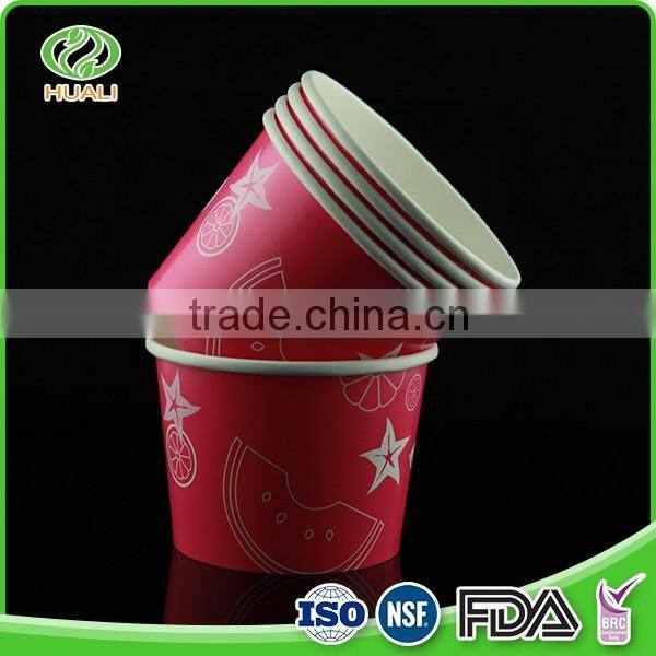New style various size packing away paper cup for ice cream with lid