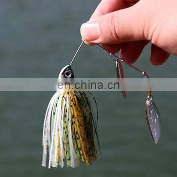 Byloo Lures Rubber Skirt Jig Fishing Lures Buzz Baits Spinner Bait With Skirt Rubber Fishing Jig Flies