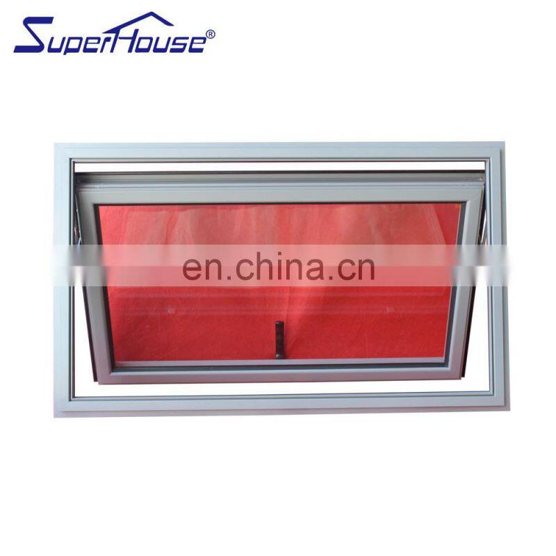 Australia Aluminium Alloy Aluminum Awning Windows Waterproof Double Tempered Glass Restaurant Awning Window