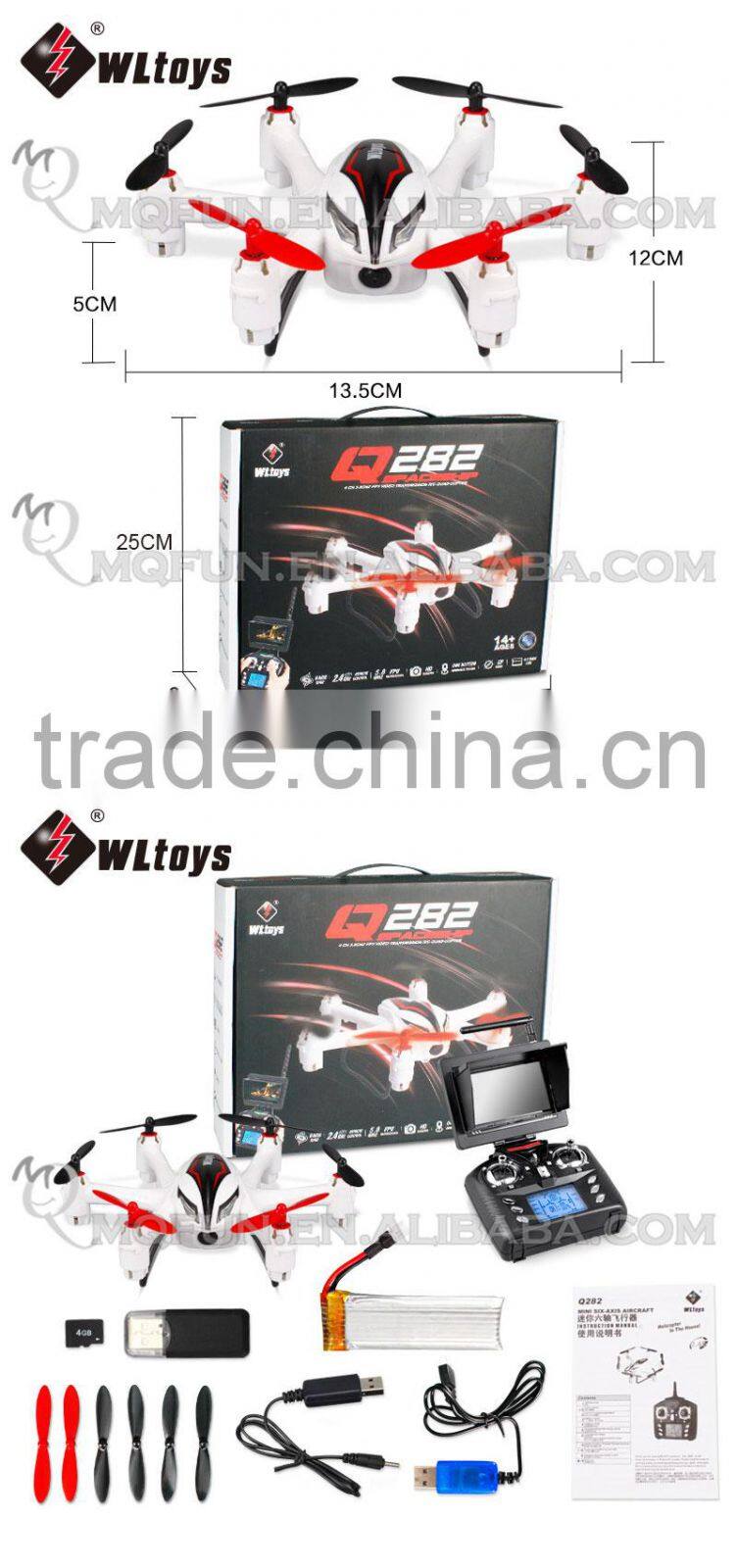 Mini Qute RC remote control flying Helicopter Quadcopter Headless 5.8G Image transmission 3D tumbling electronic toy NO.Q282G