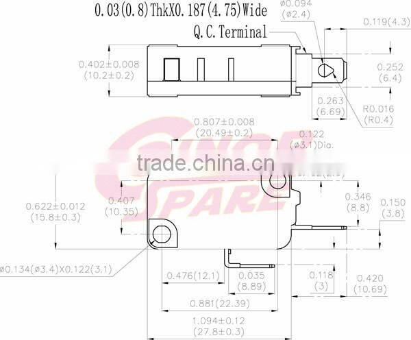 Top grade good quality tactile micro switch with lever