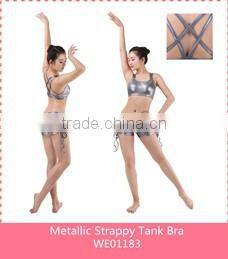 Sexy Modern Jazz Dance Costumes Metallic Sequin Stripe Shorts