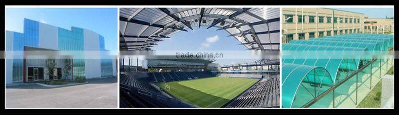 Green polycarbonate sheet for factory awning