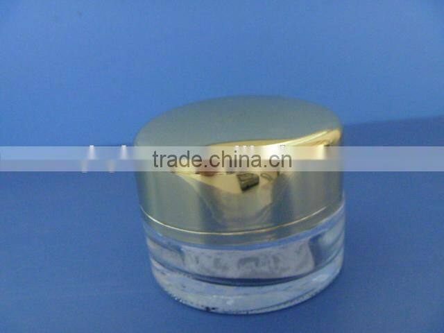 red glass cosmetic jars