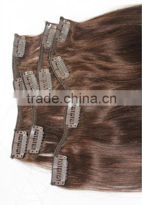 Superme one piece clip in hair,100% Brazilian remy human hair extensions