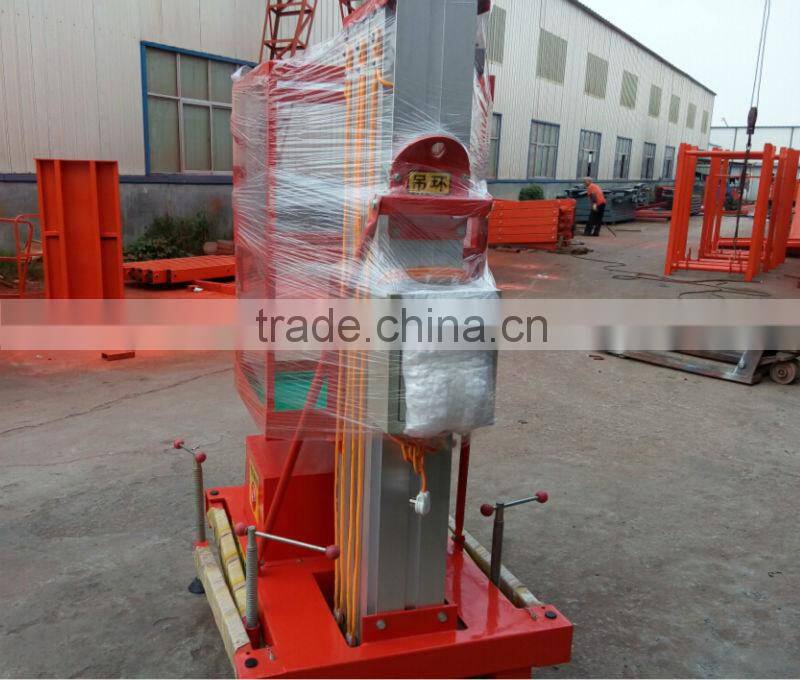 single mast hydraulic aluminium lift platform