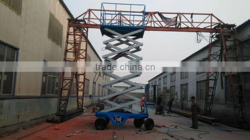 manual mobile scissor lift/scissor lift platform with good price with low price