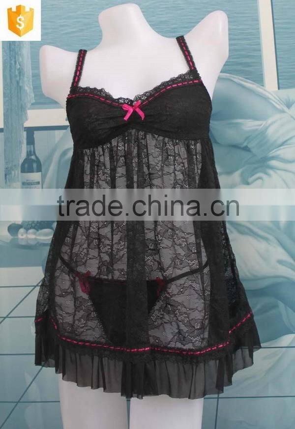 Sexy quick dry transparent bedding dress ,babydoll lingerie