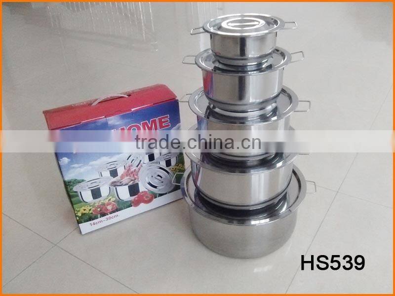 HS539 10pcs Stainless Steel Thailand Style Pot