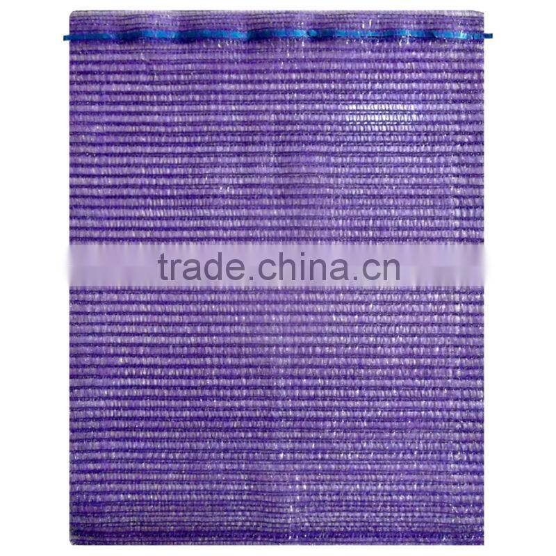 50x80cm cheap and good quality purple hdpe raschel mesh net bags for potatos and oinon