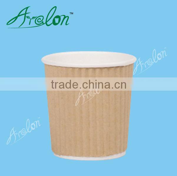 New 8oz ripple wall paper cups with cover