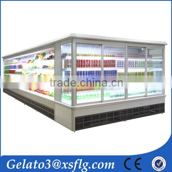 Supermarket used refrigerator open display case