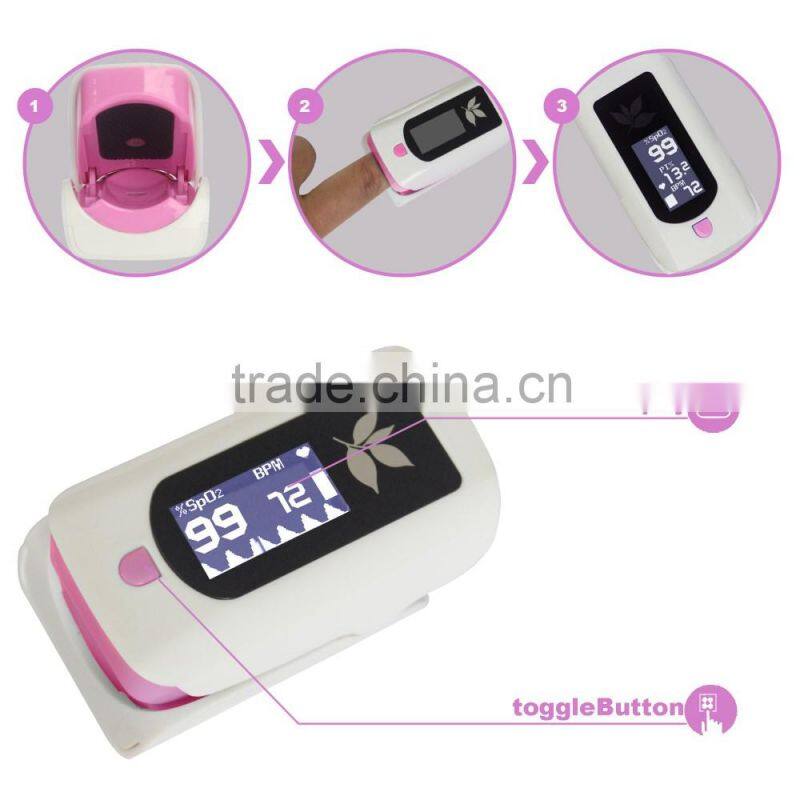 2016 New Product Finger Spo2 Monitor, Plastic Blood-Oxygen Test, Electronic OLED Display Fingertip Pulse Oximeter
