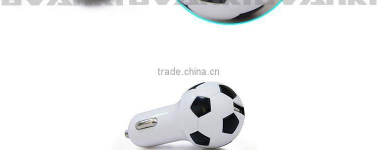 Hot sale new products mobile accessories mini brazil world cup unique of design football car charger