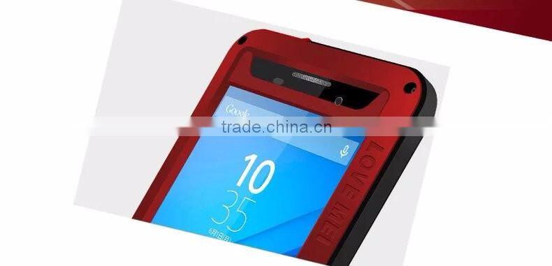 Original Love Mei Waterproof Case For Sony Xperia m5 Shockproof Metal Powerful Gorilla Glass Hybrid Phone Cover Case TB-0151