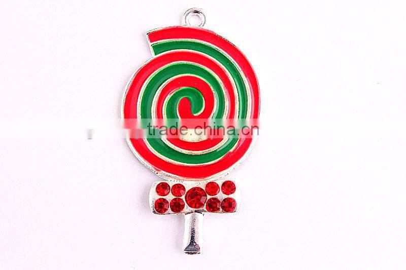 Factory Direct AAA Quality Fashion Easter Alloy hat rhinestone charming crystal pendants for kids jewelry making!!