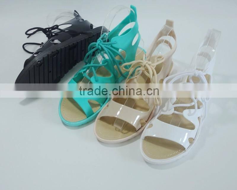 2016 New Design PVC PCU airblowing Lady and child Trendy Sandals