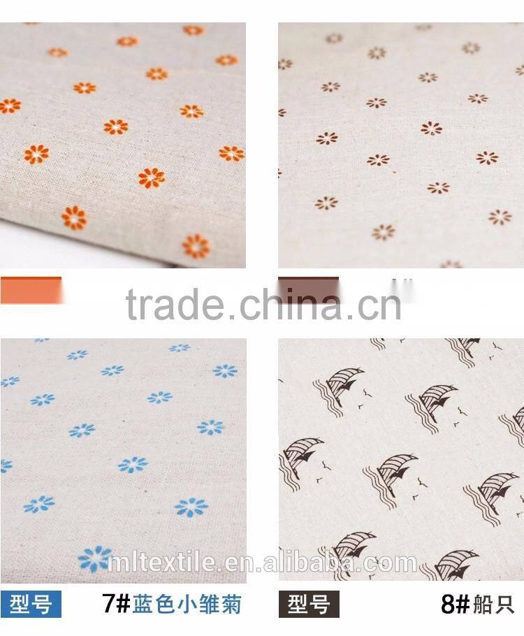 digital printed Cotton Linen home decoration fabric