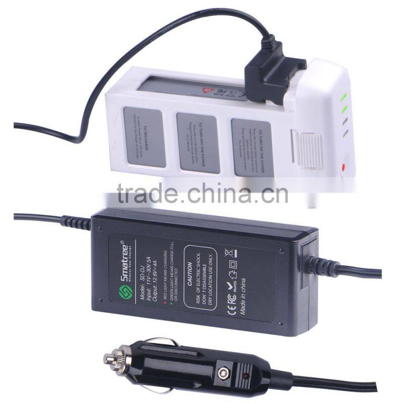 Smatree Fast Charger Rapid Battery Charger/ Car Charger for DJI Battery