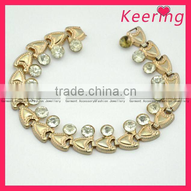 Newest Style gold Crystal Rhinestone Chain WRC-057