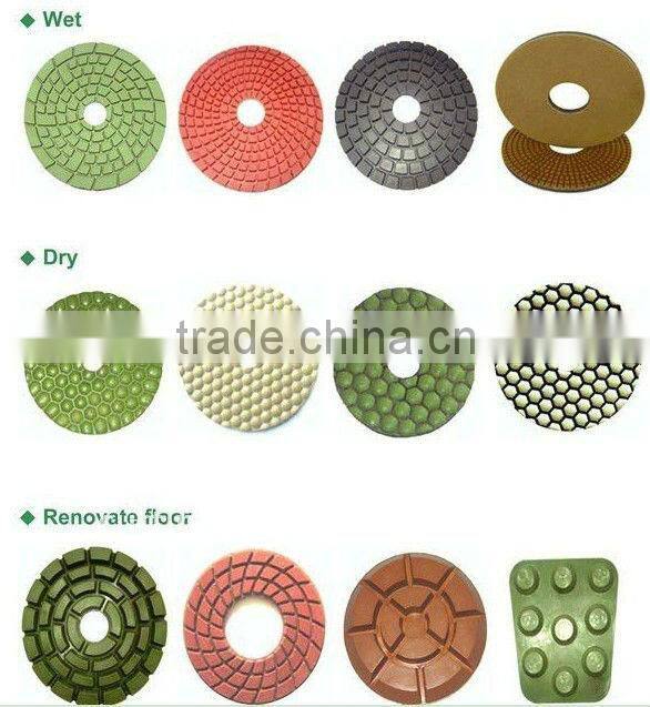 4"cheap Diamond Dry Polishing Pads for stone surface polishing