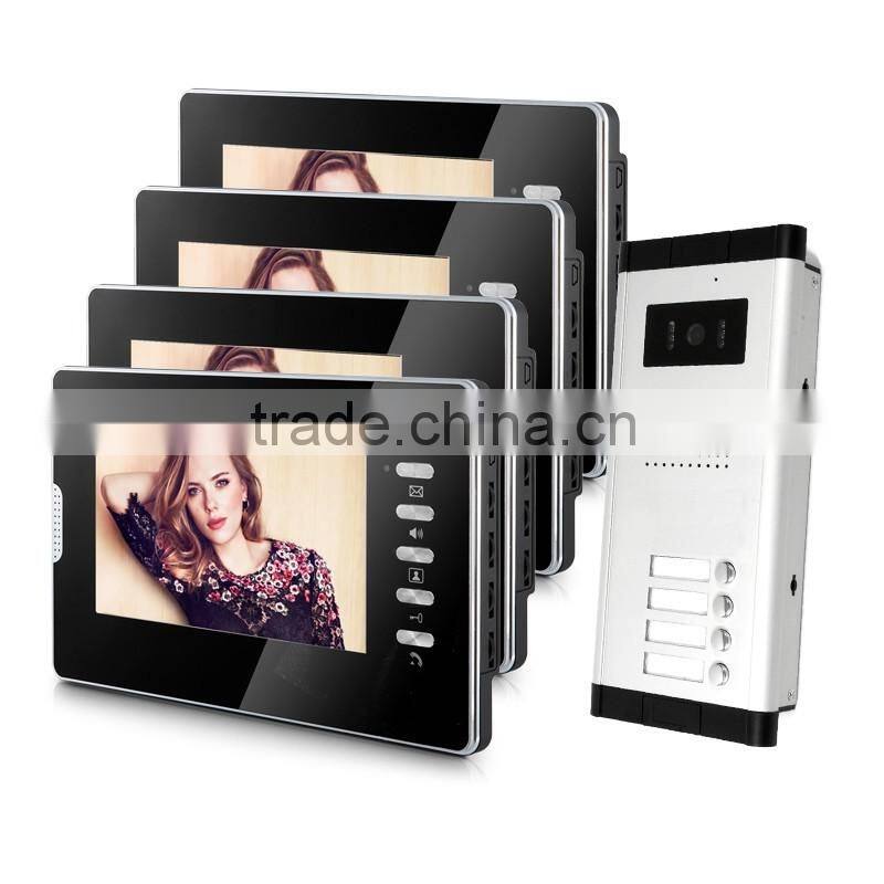 LCD monitor Speakerphone intercom Color Video Door Phone doorbell access Control System IR doorphone