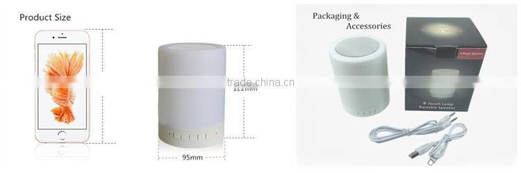 Magic Touch Sensor Lamp Mini Portable Bluetooth Wireless Speaker For Sauna