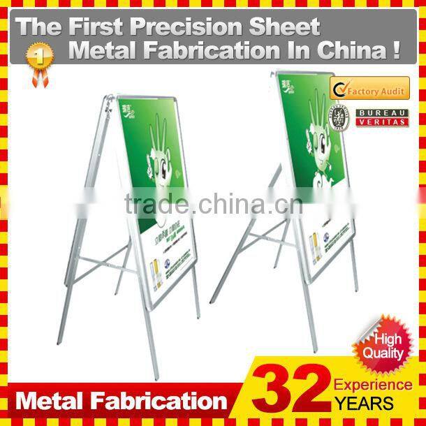 customized made floor standing restaurant metal menu stand