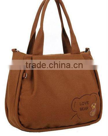 2013 New leisure and fashion canvas bag, elegant canvas tote bag