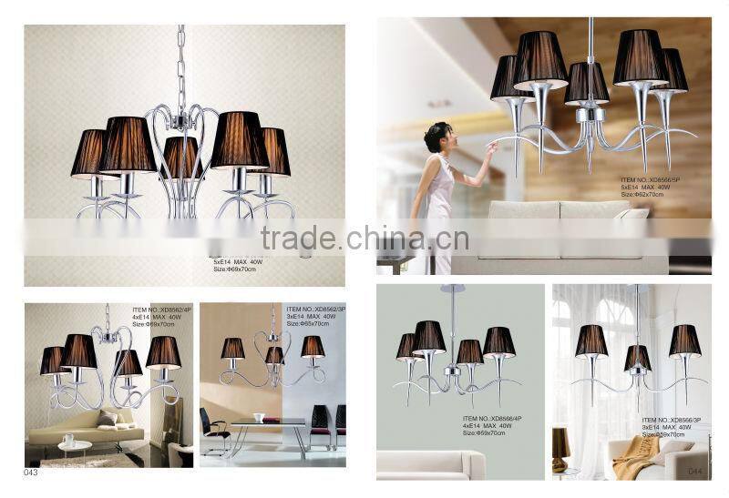 modern crystal fabric chandelier pendant lamp / lighting