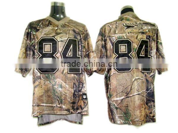 Camo American football jersey custom made with any logo and number