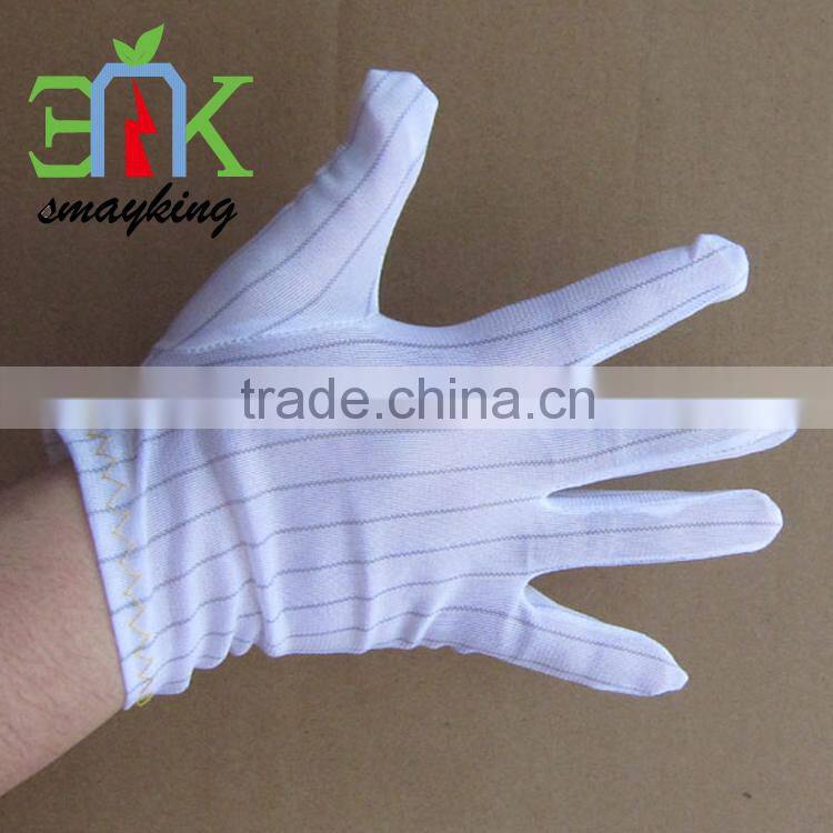 Double Sides ESD Antistatic Gloves 98% active polyester and 2% active carbon fiber