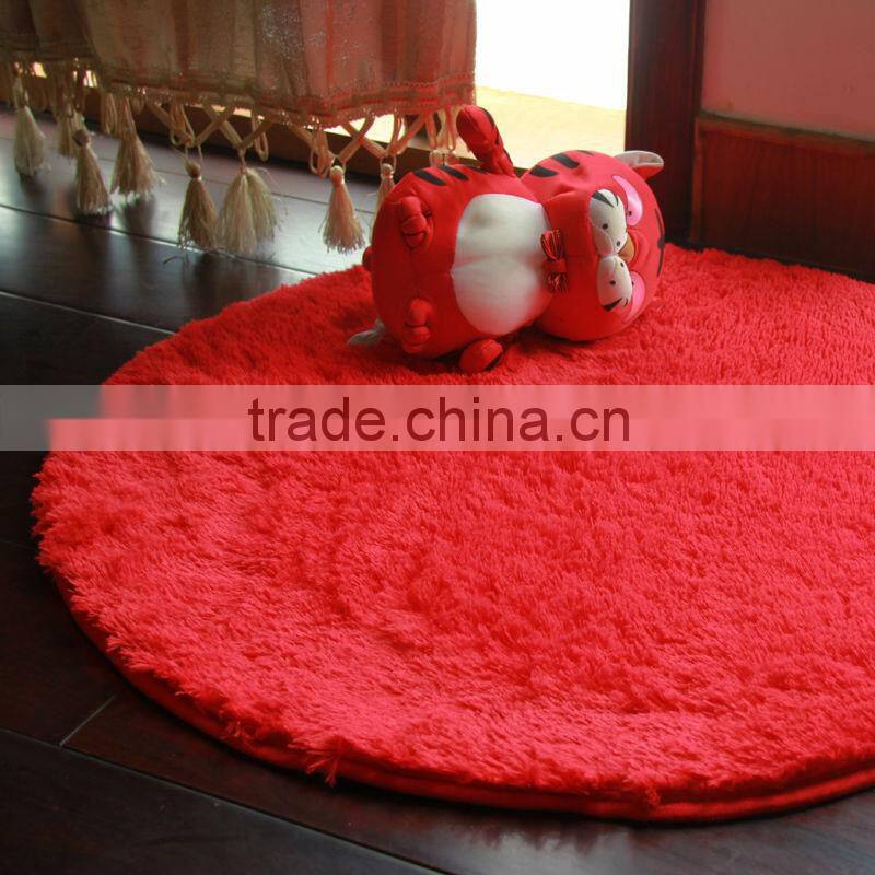 microfiber super soft round floor rugs MIX COLOR round superfine SOFT floor mat with pvc anti-slip bottom for FLOOR