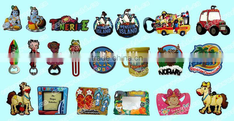 Gijon Asturias souvenir soft rubber fridge magnet