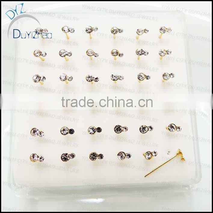 fashion silver nose pins piercing jewelry