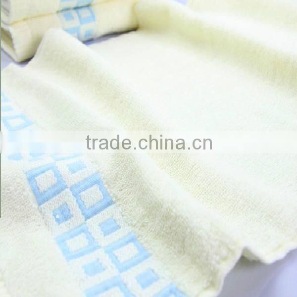 Pure cotton weak twist satin embrodiery super soft face towel