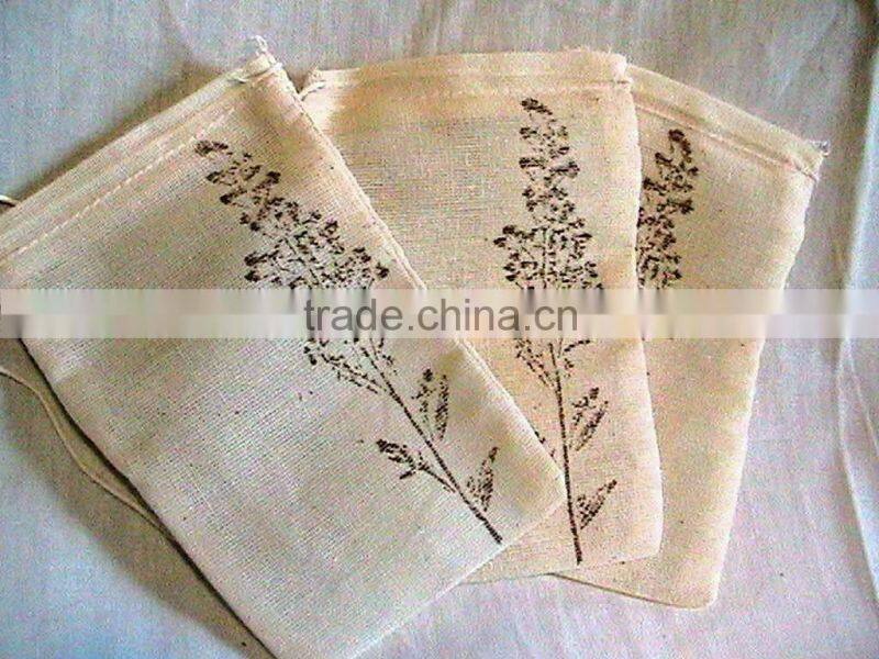 Printed Cotton Drawstring bags , Macrame Drawstring bags ,