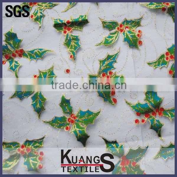 printed Organza Fabric Wholesale for Christmas/wedding