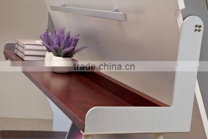 Space saving wooden murphy bed verticle hidden wall bed double murphy folding bed with bookcase and desk