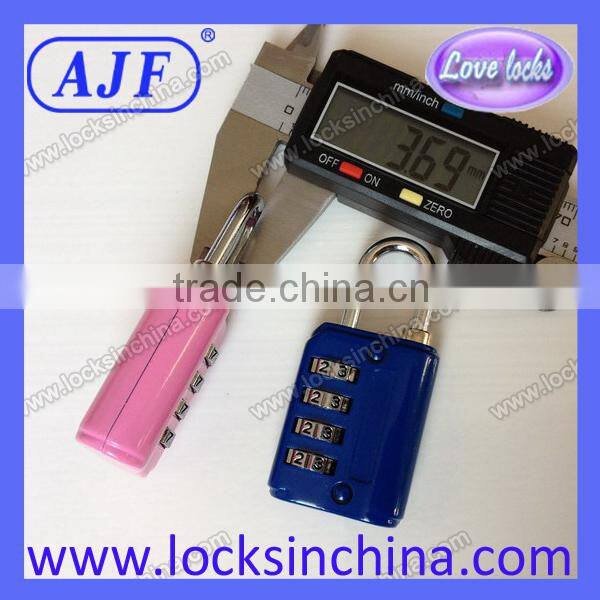 2015 Hotsale AJF TSA shape promotional corlourful digital popular travel luggage lock padlock