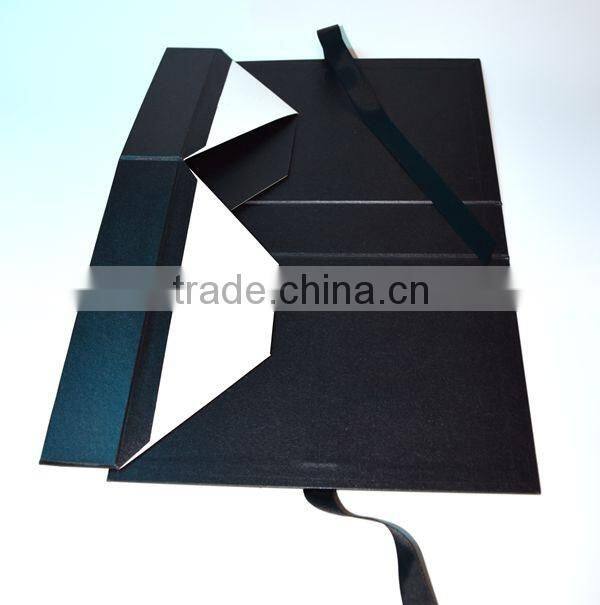 Hot sale recycle shoe box folding black with window for lady