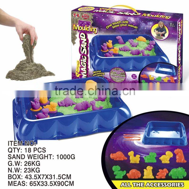 1000G Kids DIY magic sand with sand tray,kids toys sand, magic toy sand