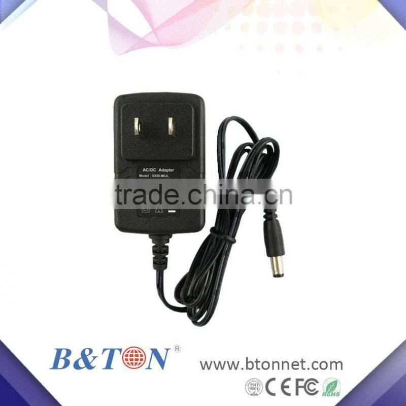 Hot sale Wall- Mounted 5v1a 5W switching power adapter